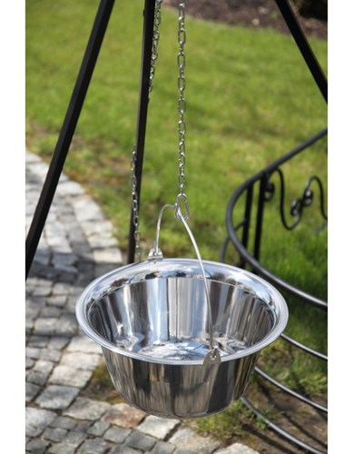 Kociołek węgierski nierdzewny 14 l na trójnogu 180 cm