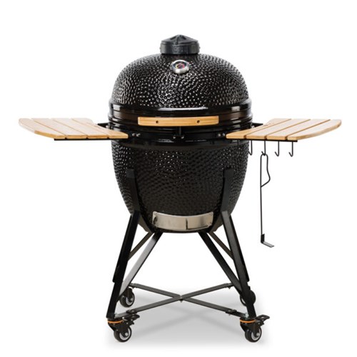 Grill ceramiczny węglowy Kamado Bono Grande, czarny