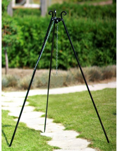 Grill na trójnogu 180 cm - ruszt stal nierdzewna 60 cm