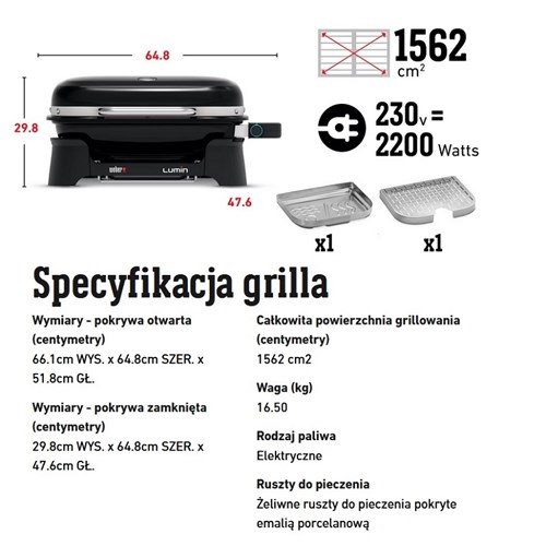 Weber Grill elektryczny Lumin