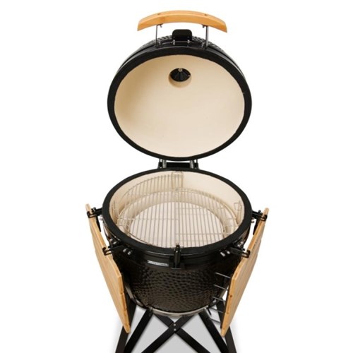 Grill ceramiczny węglowy Kamado Bono Grande, czarny