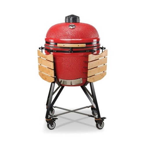 Grill ceramiczny węglowy Kamado Bono Limited, czerwony