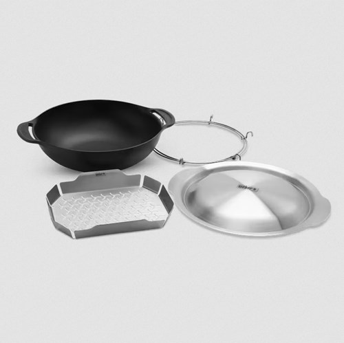 Wok i koszyk do gotowania na parze WEBER CRAFTED