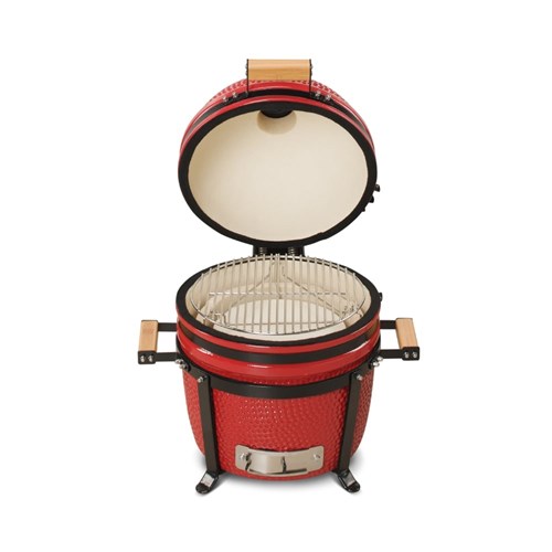Grill ceramiczny węglowy Kamado Bono Minimo, czerwony