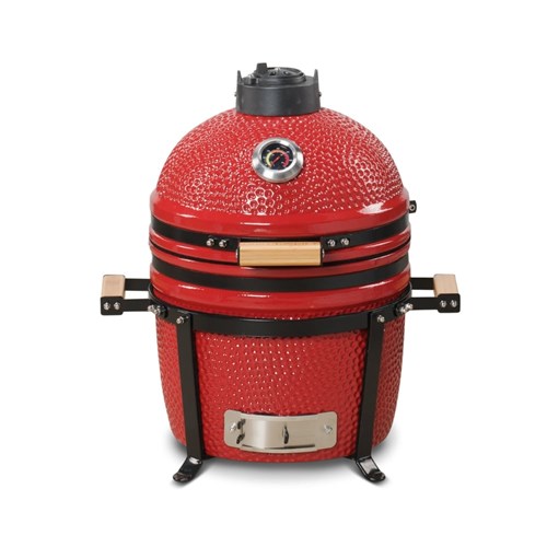 Grill ceramiczny węglowy Kamado Bono Minimo, czerwony