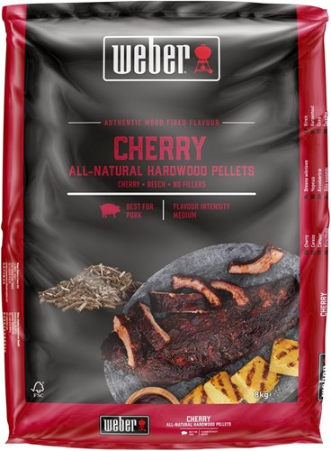 Weber Pellet z naturalnego drewna wiśni 8 kg