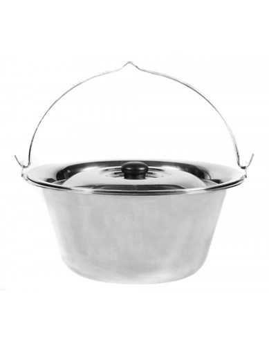 Kociołek nierdzewny 14 l na trójnogu 180 cm + kołowrotek