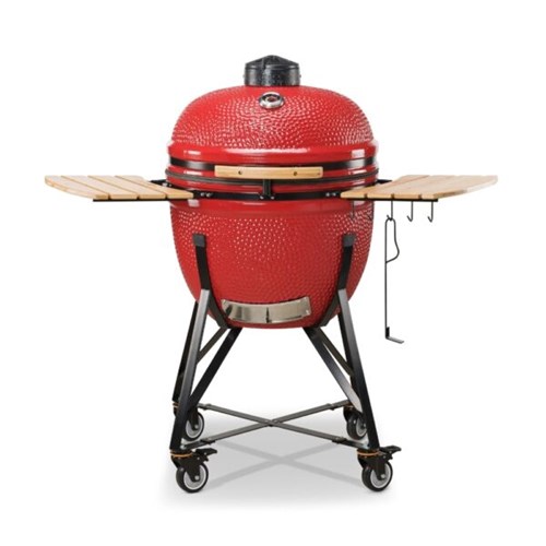 Grill ceramiczny węglowy Kamado Bono Grande, czerwony