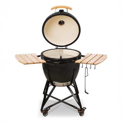 Grill ceramiczny węglowy Kamado Bono Grande, czarny