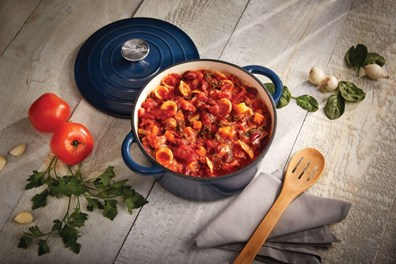 Napoleon Żeliwny garnek z przykrywką pokryty porcelaną