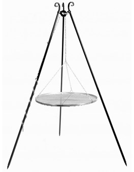 Grill na trójnogu 180 cm - ruszt stal nierdzewna 50 cm