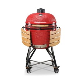 Grill ceramiczny węglowy Kamado Bono Limited, czerwony