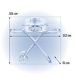 Przenośny Grill Gazowy Napoleon TravelQ PRO285X  z wózkiem nożycowym