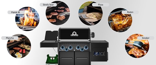 Grill hybrydowy (gaz + pellet) Broil King Baron™ 490 IRP Shadow